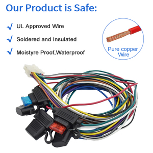 Hoge Prestaties 12 Pin Waterdichte Koperen Draad Harnas Pvc Geïsoleerde Auto Zekering Box Voertuig Modificatie Auto Toepassing - Product Image 3
