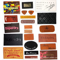 Patchs de chapeau rectangulaires en cuir PU lavable, personnalisables au laser, auto-adhésifs, gaufrés, avec forme personnalisable et de haute qualité