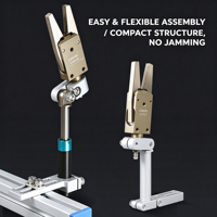 LADUNG Pneumatic Aluminum Alloy Mini Gripper GEM GEL Series Robot Sprue Gripper untuk Mesin Cetak Injeksi