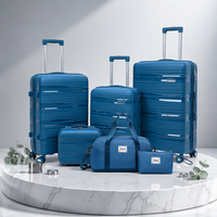 Ensemble de valises trolley rigides durables avec roues pivotantes légères et serrure à combinaison pour voyages d'affaires
