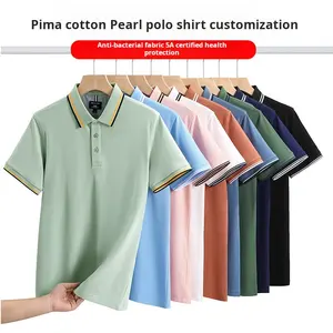 Wholesale Silk Cotton Embroidery Logo Polo Shirts High Quality Plain Golf Polo T-shirts Custom Polo Shirts
