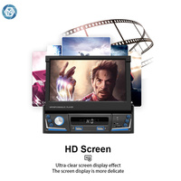 Henmall 7 inç geri çekilebilir multimedya dokunmatik ekran 1 Din araba Stereo radyo MP5 müzik çalar