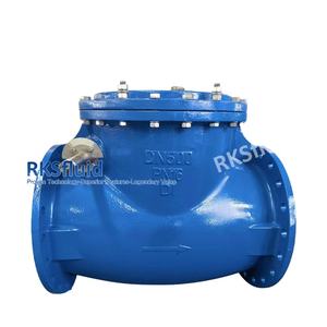 <span class=keywords><strong>Clapet</strong></span> <span class=keywords><strong>anti</strong></span>-<span class=keywords><strong>retour</strong></span> à bride en fonte ANSI 150 DN1600 EPDM assis avec contrepoids pour milieu aquatique - Product Image 1