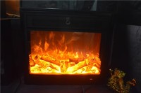 Cheminée électrique moderne européenne avec télécommande, noyau chauffant en métal intégré, flamme simulée, décoration de maison tendance sur internet