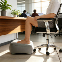 Repose-pieds gonflable en PVC floqué épaissi, facile à transporter pour les voyages en extérieur, repose-pieds portable et réglable