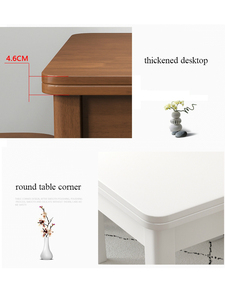 Muebles de Comedor al por Mayor de Fábrica, Juego de Mesa de Comedor Cuadrada de Madera Maciza Resistente para 4 Personas, Mesa de Comedor de Madera para Apartamento - Product Image 6