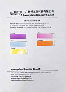 Encre photochromique activée par la lumière ultraviolette, encre changeante de couleur, impression à l'écran, violet, rouge, noir pour projets d'impression créatifs - Product Image 5