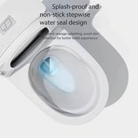 Bidet WC Automatique à Couverture Intégrale, Chauffage Instantané, Commande Vocale, Télécommande, Siège Chauffant à Siphon, Double Chasse d'Eau