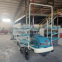 Transplanteuse de riz 4x4 à essence et diesel, haute vitesse, 2 à 8 rangs, pour la plantation de semis de riz, usage agricole, avec garantie d'un an