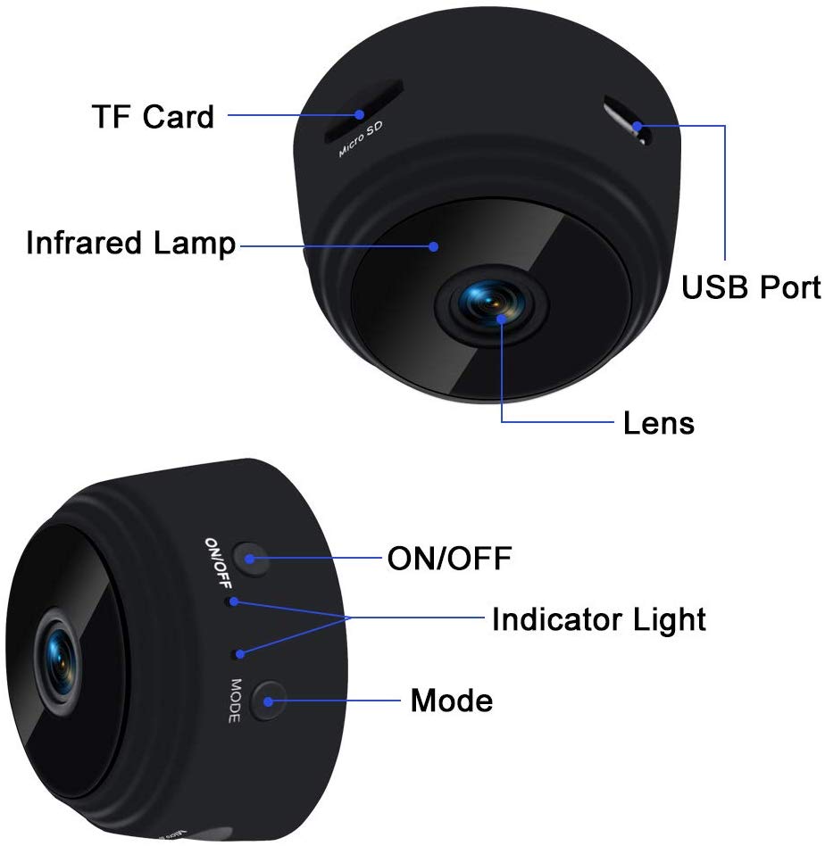 2022 hot sell A9 Network HD 1080p infrared night vision wifi connect with your phone mini camera