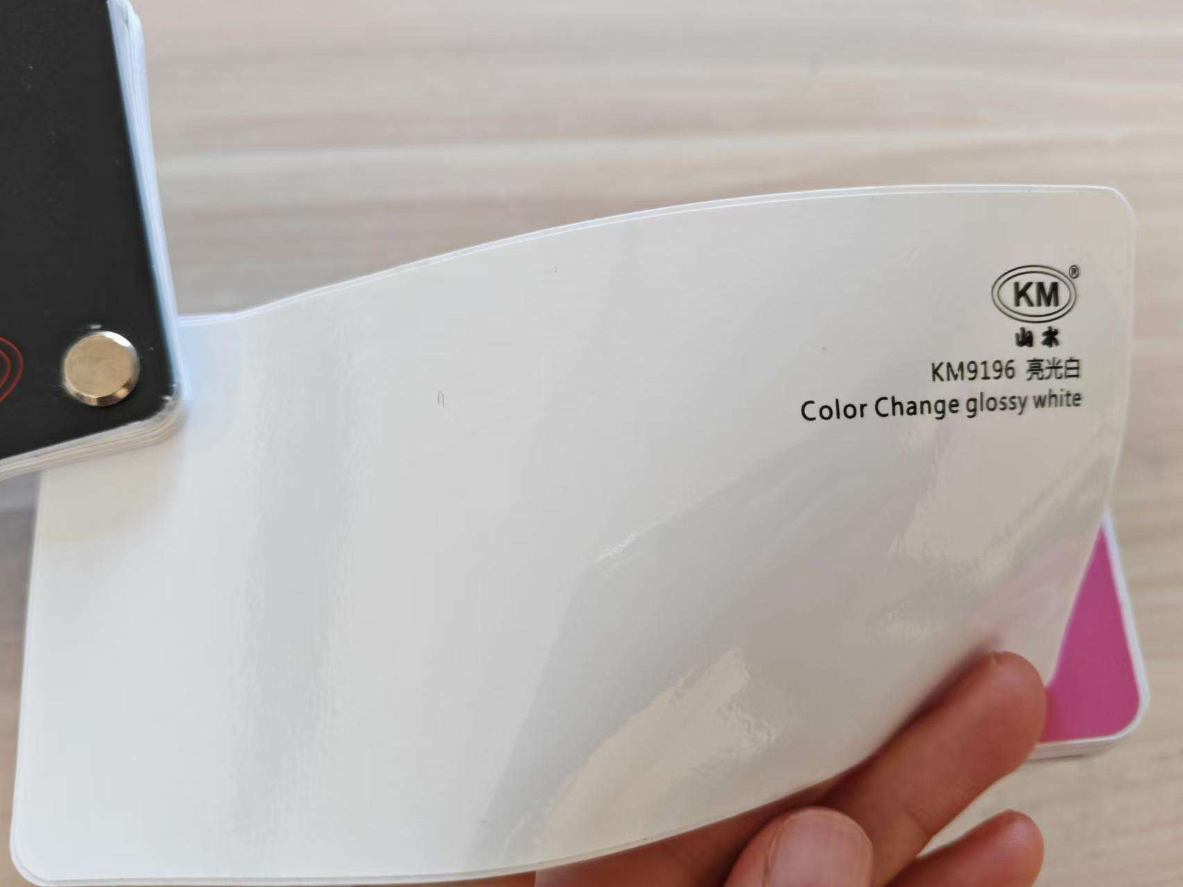 Color change glossy white