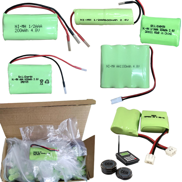 Coaster Pager Calling System Nicel Metal Hydride Batteries (ni-mh) 1.2v 3.6v 4.8v Nimh 2.4v 600mah