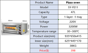 O equipamento do cozimento do forno elétrico comercial da pizza do pão fornece o equipamento industrial 64l dobro do alimento do forno do forno do forno - Product Image 5