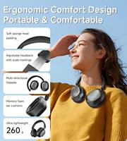 Nouveaux écouteurs supra-auriculaires H5 2026 avec ANC, ENC, Bluetooth 6.0, autonomie longue durée de 50H, AAC, SBC, casque stéréo