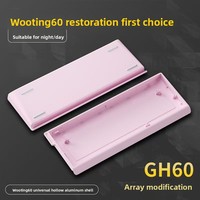 Boîtier de clavier magnétique personnalisé en alliage d'aluminium H60 pour Wooting60HE MAD60, vente en gros