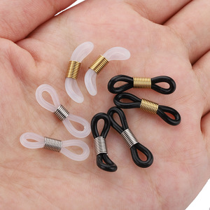 Anillo Antideslizante de Silicona Ajustable para Gafas, Accesorio de Hebilla para Cadena de Gafas, Piezas DIY en Tonos Negro, Blanco, Dorado y Plateado - Product Image 1