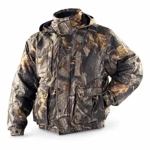 Dayanıklı rüzgar geçirmez su geçirmez kışlık kıyafet açık mens çekim ceket, tüvit kumaş yüksek kaliteli avcı ceketi