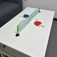 Mini jeu de ping-pong extérieur et intérieur jeu de raquette de tennis de table en bois classique pour enfants et adultes jouet de bureau
