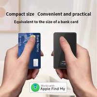 Traceur GPS sans fil ultra-fin en plastique, étanche IPX7, pour carte de crédit, certifié MFi, compatible iOS Find My, avec télécommande
