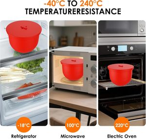 Revêtements en silicone pour <span class=keywords><strong>bol</strong></span> de robot pâtissier 7 litres avec couvercle et orifice d'aération réglable – Accessoires en silicone pour mélangeur - Product Image 3