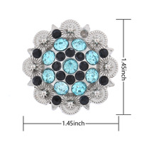 Berry Conchos avec Vis Métal Fleur Strass Conchos Strass Cheval Selle Western Bridle Pack de