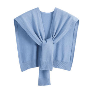 Sciarpa in <span class=keywords><strong>maglia</strong></span> di alta qualità da donna, indossabile come capo esterno estivo, stile coreano popolare online, con piccolo colletto cervicale, sottile e leggero per le <span class=keywords><strong>spalle</strong></span> - Product Image 5