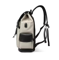 Épissage noir blanc cartable en cuir PU étanche sac à dos pour ordinateur portable cordon Campus étudiants sac à dos
