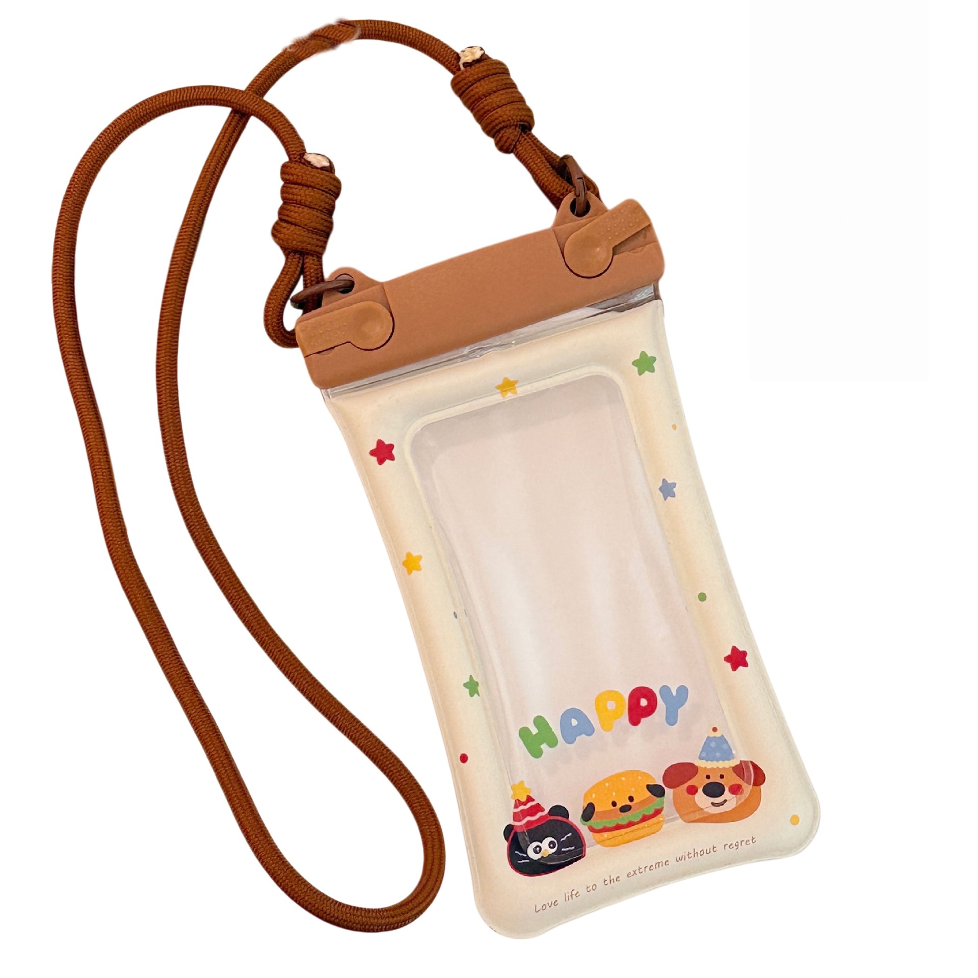6 coffee color-happy cute pet waterproof bag