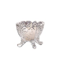 Porte-bougie en verre transparent épais de style européen vintage, de haute qualité, pour la décoration d'ambiance à la maison, au restaurant, au café