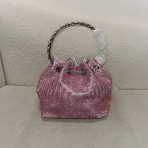 Bolso de mano pequeño de lujo con cristales y diamantes de imitación para mujer, ideal para bodas, novias, escenas nocturnas. - Product Image 1