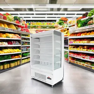 Armário refrigerador para supermercado, refrigerador de frutas e vegetais com economia de energia, refrigerador profundo para grandes lojas