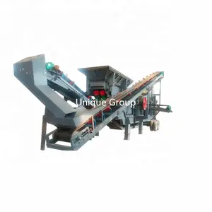 High crushing efficiency construction quarry hard stone breaking heavy mobile shredder for sale