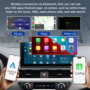 Autoradio Multimédia 10,25 pouces Linux avec CarPlay sans fil et Android Auto pour <span class=keywords><strong>AUDI</strong></span> A4 A4L A5 <span class=keywords><strong>S5</strong></span> B9 2017-2022, Lecteur Vidéo GPS Bluetooth - Product Image 4