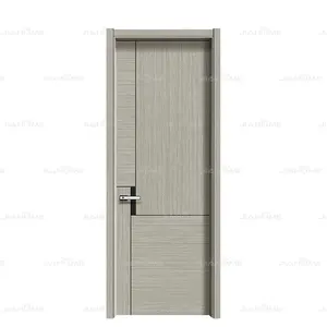 Porta de madeira interior JIAHome para apartamentos, portas laminadas de quarto em MDF revestido de melamina