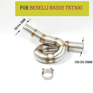 ระบบท่อไอเสียรถจักรยานยนต์ของ Chmotor ท่อตรงกลางสำหรับสำหรับ <span class=keywords><strong>Benelli</strong></span> 300 BJ300 <span class=keywords><strong>GS</strong></span> BN302 TNT300 2014 2015 2016 2017 2018 - Product Image 3