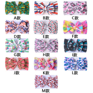 Nouveaux accessoires pour <span class=keywords><strong>cheveux</strong></span> pour enfants, <span class=keywords><strong>bandeau</strong></span> en tissu DIY avec nœud papillon imprimé pour bébé, <span class=keywords><strong>bandeau</strong></span> pour <span class=keywords><strong>cheveux</strong></span> - Product Image 6