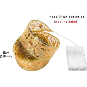 Cinta Navideña de 32 Pies con Luces LED a Pilas, Decoración Plateada y Colorida para Árbol de Navidad - Product Image 2