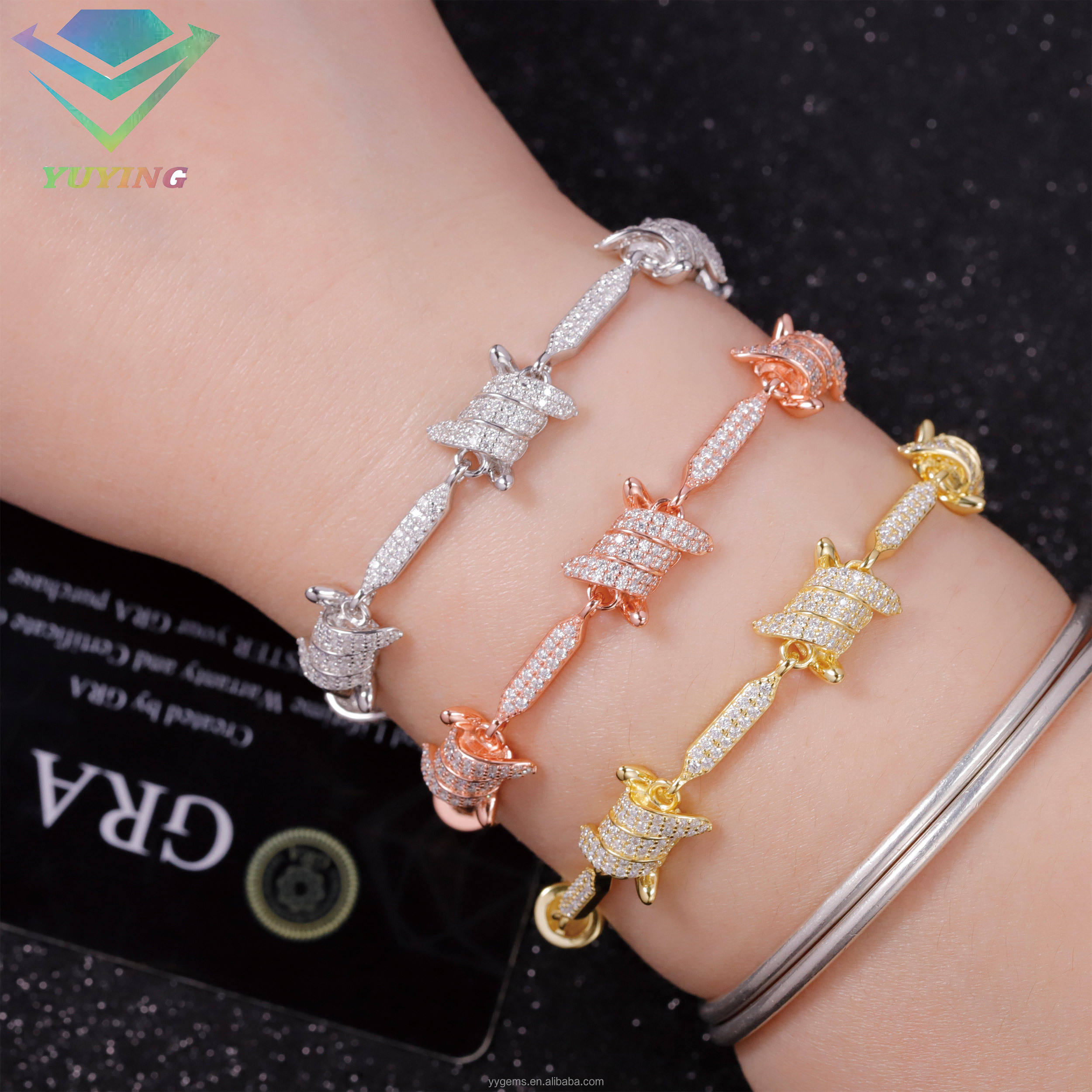 สร้อยข้อมือเงิน S925-กุหลาบ