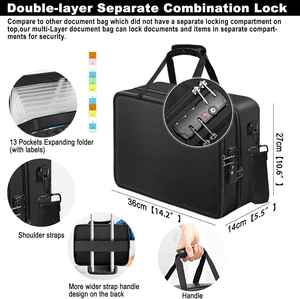 Organizador de Documentos Ignífugo e Impermeable OEM, Almacenamiento de Fibra de Vidrio con Múltiples Bolsillos y Bolsillos de Malla para Dinero, Bolsas Ignífugas - Product Image 4