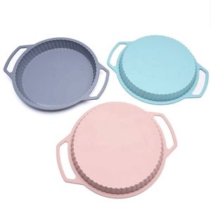 Outil de pâtisserie Maxfree, moule à pâtisserie rond multifonction sans BPA, moule à gâteau en silicone avec anneau en acier pour gâteau de 10 pouces - Product Image 4