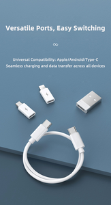 Caja de Almacenamiento Multifuncional Seis en Uno con Cable de Datos Micro USB de Carga Rápida 3A, Fácil de Transportar, Ideal para Viajes, para Múltiples Puertos - Product Image 5