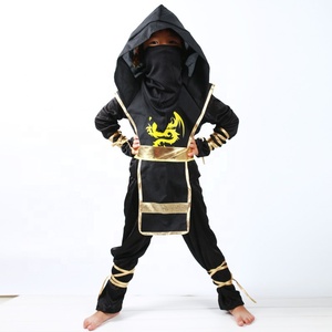 Disfraz de <span class=keywords><strong>Ninja</strong></span> Japonés de <span class=keywords><strong>Anime</strong></span> para Niños, Disfraz de Carnaval Negro para Niños al por Mayor - Product Image 5