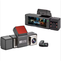 Enregistreur de conduite à double objectif avec écran IPS 4K de 3,18 pouces, WiFi et GPS intégrés, boîte noire de voiture, module GPS, surveillance de stationnement 24h/24, caméra embarquée
