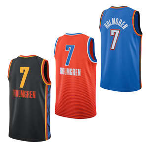 Camiseta de baloncesto juvenil para hombre de la ciudad de Oklahoma City #6 Jaylin Williams City Edition-bordada y cosida con logotipos - Product Image 4