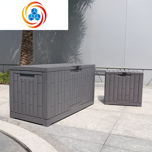 Plastic <b>Outdoor</b> Storage <b>Cabinet</b>-Waterproof & Windproof Multi-Capacity Deck Box for Garden Tools & Planting Supplies - Product Image 4