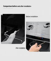 Compatible avec Tesla Model 3/Y, cadre de protection d'écran en silicone, protecteur d'écran central, accessoire intérieur