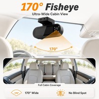 Caméra embarquée VIEVGUARB VS1125 4K+1K+1K avec lumière IR, capteur G, 170° °   Objectif fisheye grand angle avec contrôle par application pour caméra embarquée