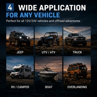 Panneau de commande sans fil 8 voies pour Jeep, UTV, camion, rétroéclairage RVB, système de contrôle intelligent 12V/24V avec application