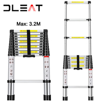 Barre stabilisatrice télescopique à bas prix, échelle pliable de 3,2 m, échelle de toit, pinces pour échelle