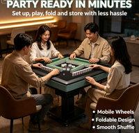 Table de jeu de mahjong automatique pliable pour la maison, faible bruit, mélange stable